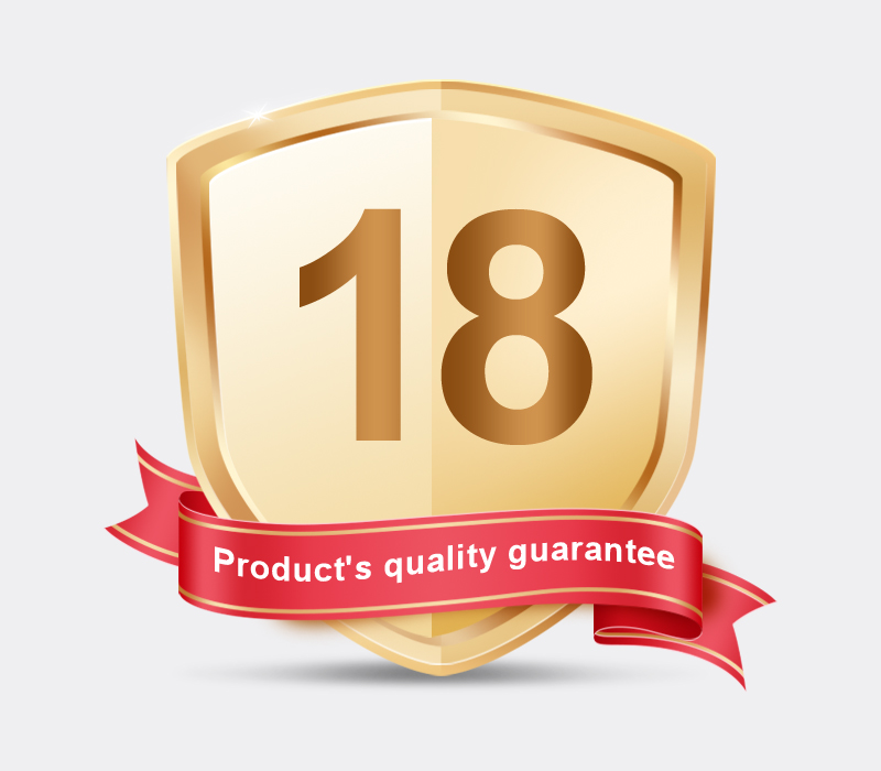 Product's quality guarantee: 18 months